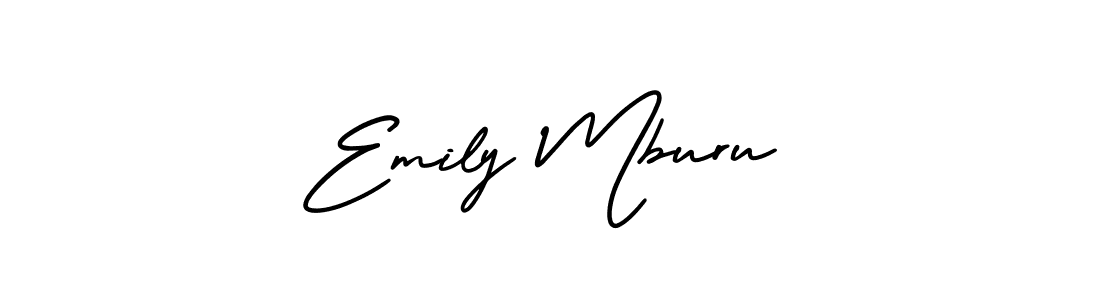 AmerikaSignatureDemo-Regular is a professional signature style that is perfect for those who want to add a touch of class to their signature. It is also a great choice for those who want to make their signature more unique. Get Emily Mburu name to fancy signature for free. Emily Mburu signature style 3 images and pictures png