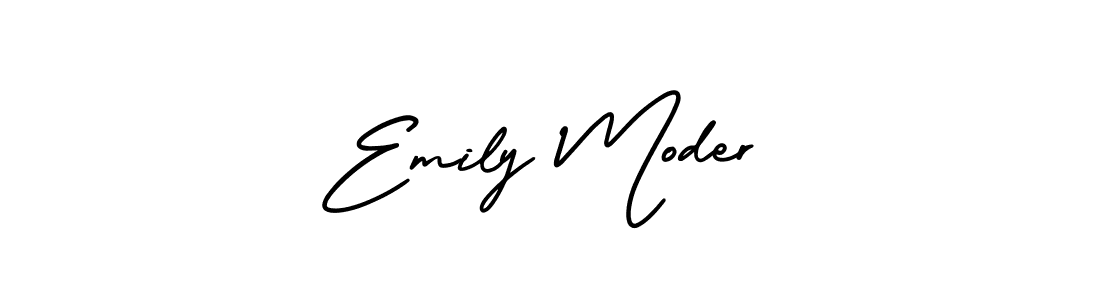 Use a signature maker to create a handwritten signature online. With this signature software, you can design (AmerikaSignatureDemo-Regular) your own signature for name Emily Moder. Emily Moder signature style 3 images and pictures png