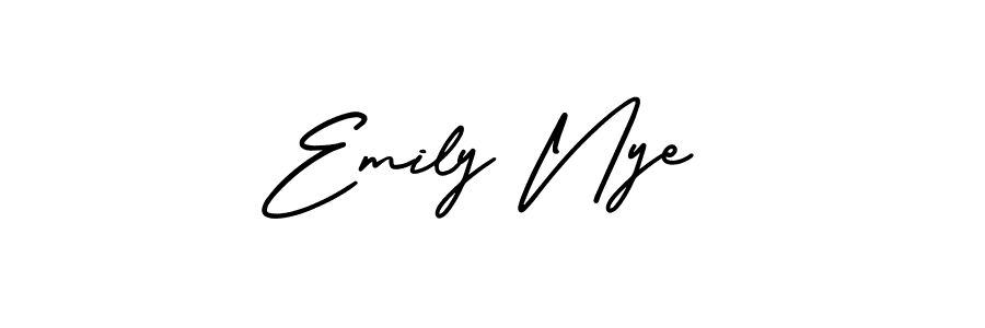 It looks lik you need a new signature style for name Emily Nye. Design unique handwritten (AmerikaSignatureDemo-Regular) signature with our free signature maker in just a few clicks. Emily Nye signature style 3 images and pictures png