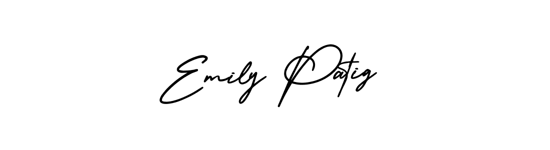 Create a beautiful signature design for name Emily Patig. With this signature (AmerikaSignatureDemo-Regular) fonts, you can make a handwritten signature for free. Emily Patig signature style 3 images and pictures png