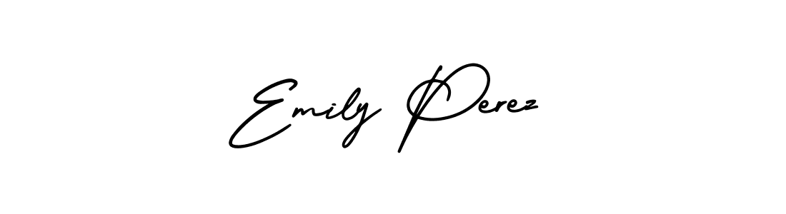 Use a signature maker to create a handwritten signature online. With this signature software, you can design (AmerikaSignatureDemo-Regular) your own signature for name Emily Perez. Emily Perez signature style 3 images and pictures png
