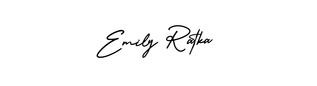 Best and Professional Signature Style for Emily Ratka. AmerikaSignatureDemo-Regular Best Signature Style Collection. Emily Ratka signature style 3 images and pictures png