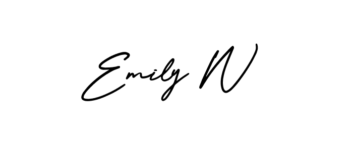 Also we have Emily W name is the best signature style. Create professional handwritten signature collection using AmerikaSignatureDemo-Regular autograph style. Emily W signature style 3 images and pictures png