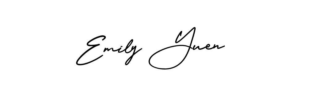 AmerikaSignatureDemo-Regular is a professional signature style that is perfect for those who want to add a touch of class to their signature. It is also a great choice for those who want to make their signature more unique. Get Emily Yuen name to fancy signature for free. Emily Yuen signature style 3 images and pictures png
