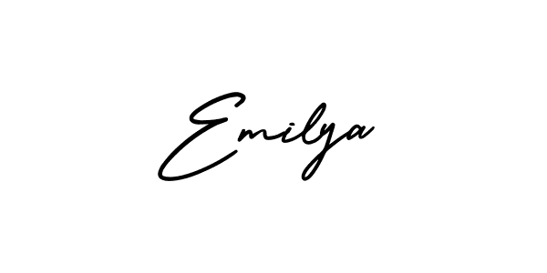 Emilya stylish signature style. Best Handwritten Sign (AmerikaSignatureDemo-Regular) for my name. Handwritten Signature Collection Ideas for my name Emilya. Emilya signature style 3 images and pictures png