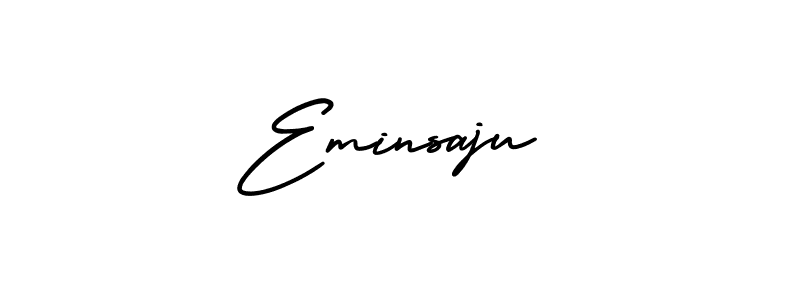 How to make Eminsaju signature? AmerikaSignatureDemo-Regular is a professional autograph style. Create handwritten signature for Eminsaju name. Eminsaju signature style 3 images and pictures png