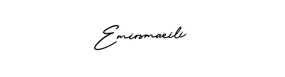 if you are searching for the best signature style for your name Emirsmaeili. so please give up your signature search. here we have designed multiple signature styles  using AmerikaSignatureDemo-Regular. Emirsmaeili signature style 3 images and pictures png