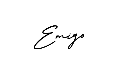 You should practise on your own different ways (AmerikaSignatureDemo-Regular) to write your name (Emiyo) in signature. don't let someone else do it for you. Emiyo signature style 3 images and pictures png