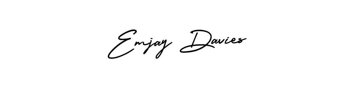 Emjay Davies stylish signature style. Best Handwritten Sign (AmerikaSignatureDemo-Regular) for my name. Handwritten Signature Collection Ideas for my name Emjay Davies. Emjay Davies signature style 3 images and pictures png