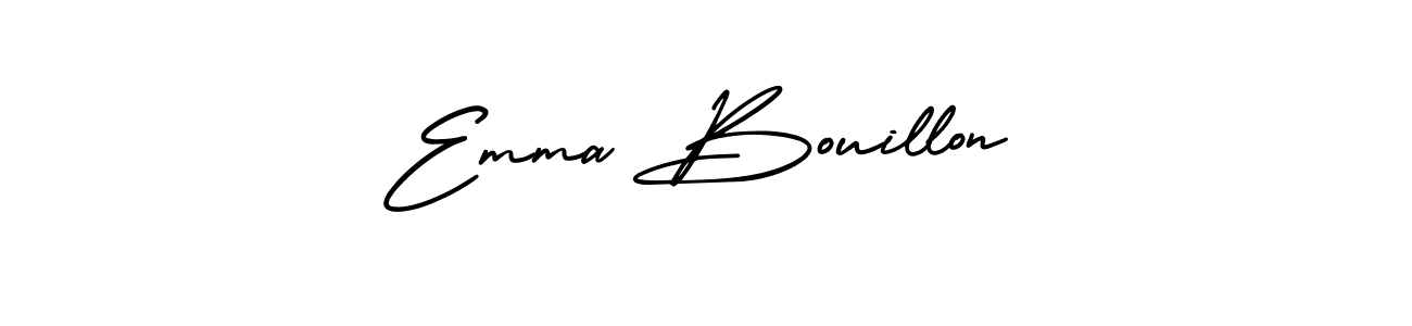 The best way (AmerikaSignatureDemo-Regular) to make a short signature is to pick only two or three words in your name. The name Emma Bouillon include a total of six letters. For converting this name. Emma Bouillon signature style 3 images and pictures png