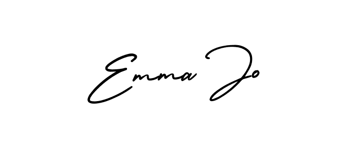 How to make Emma Jo name signature. Use AmerikaSignatureDemo-Regular style for creating short signs online. This is the latest handwritten sign. Emma Jo signature style 3 images and pictures png