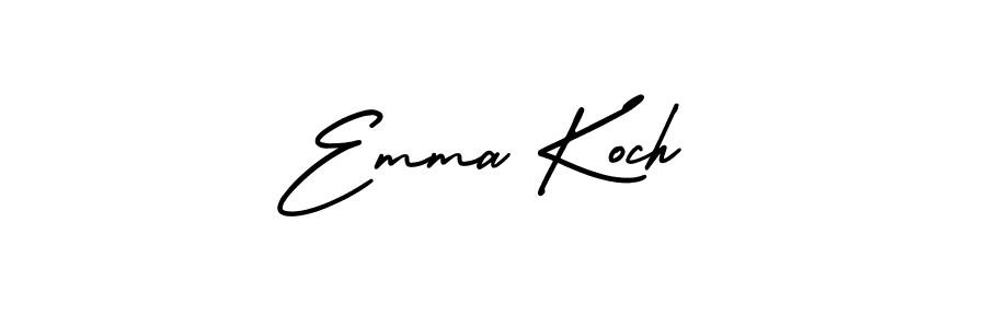 Use a signature maker to create a handwritten signature online. With this signature software, you can design (AmerikaSignatureDemo-Regular) your own signature for name Emma Koch. Emma Koch signature style 3 images and pictures png