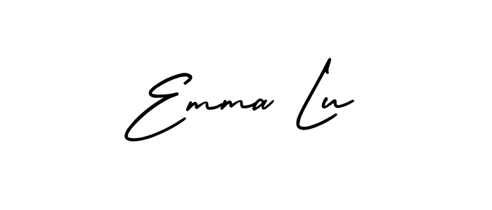 Also You can easily find your signature by using the search form. We will create Emma Lu name handwritten signature images for you free of cost using AmerikaSignatureDemo-Regular sign style. Emma Lu signature style 3 images and pictures png