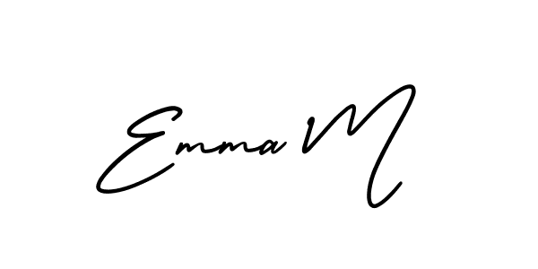 AmerikaSignatureDemo-Regular is a professional signature style that is perfect for those who want to add a touch of class to their signature. It is also a great choice for those who want to make their signature more unique. Get Emma M name to fancy signature for free. Emma M signature style 3 images and pictures png