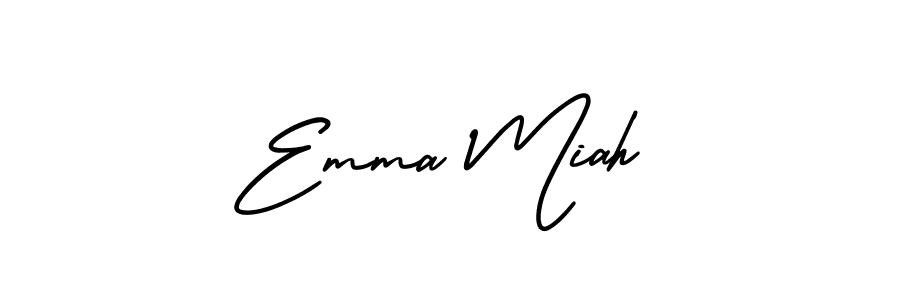 Use a signature maker to create a handwritten signature online. With this signature software, you can design (AmerikaSignatureDemo-Regular) your own signature for name Emma Miah. Emma Miah signature style 3 images and pictures png