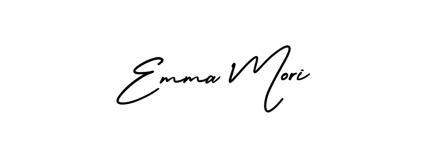 Make a short Emma Mori signature style. Manage your documents anywhere anytime using AmerikaSignatureDemo-Regular. Create and add eSignatures, submit forms, share and send files easily. Emma Mori signature style 3 images and pictures png