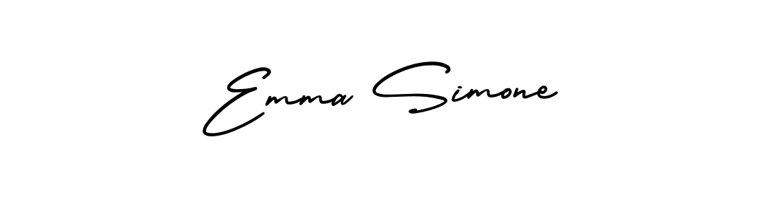 The best way (AmerikaSignatureDemo-Regular) to make a short signature is to pick only two or three words in your name. The name Emma Simone include a total of six letters. For converting this name. Emma Simone signature style 3 images and pictures png