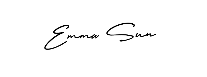 Make a short Emma Sun signature style. Manage your documents anywhere anytime using AmerikaSignatureDemo-Regular. Create and add eSignatures, submit forms, share and send files easily. Emma Sun signature style 3 images and pictures png