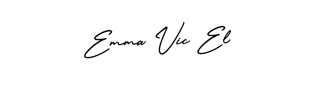 Also You can easily find your signature by using the search form. We will create Emma Vic El name handwritten signature images for you free of cost using AmerikaSignatureDemo-Regular sign style. Emma Vic El signature style 3 images and pictures png