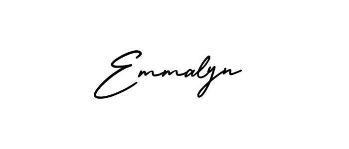 You should practise on your own different ways (AmerikaSignatureDemo-Regular) to write your name (Emmalyn) in signature. don't let someone else do it for you. Emmalyn signature style 3 images and pictures png