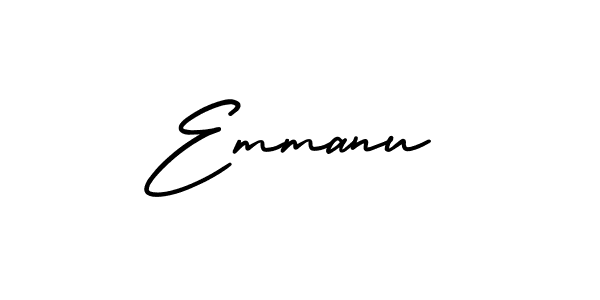 Emmanu stylish signature style. Best Handwritten Sign (AmerikaSignatureDemo-Regular) for my name. Handwritten Signature Collection Ideas for my name Emmanu. Emmanu signature style 3 images and pictures png