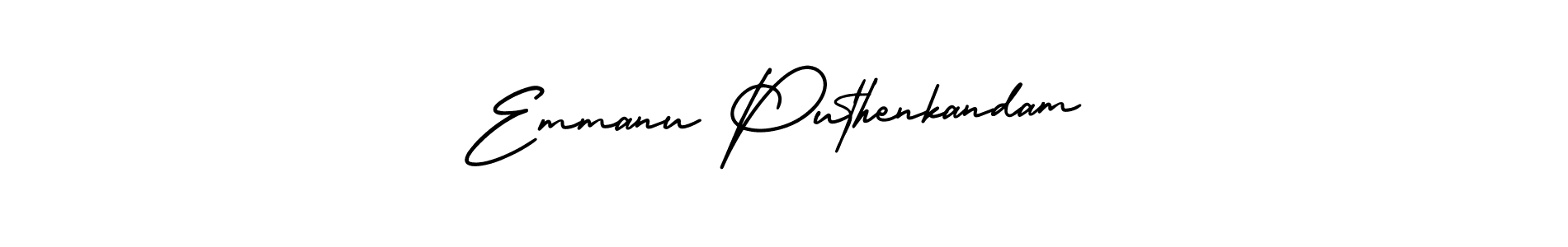 Also You can easily find your signature by using the search form. We will create Emmanu Puthenkandam name handwritten signature images for you free of cost using AmerikaSignatureDemo-Regular sign style. Emmanu Puthenkandam signature style 3 images and pictures png