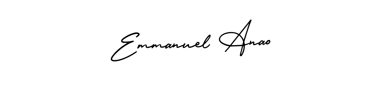 Also You can easily find your signature by using the search form. We will create Emmanuel Anao name handwritten signature images for you free of cost using AmerikaSignatureDemo-Regular sign style. Emmanuel Anao signature style 3 images and pictures png