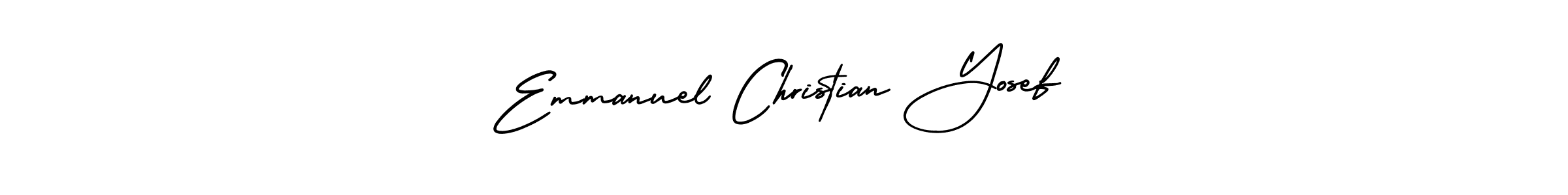 How to make Emmanuel Christian Yosef name signature. Use AmerikaSignatureDemo-Regular style for creating short signs online. This is the latest handwritten sign. Emmanuel Christian Yosef signature style 3 images and pictures png