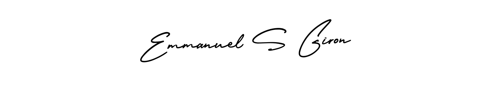 Also You can easily find your signature by using the search form. We will create Emmanuel S Giron name handwritten signature images for you free of cost using AmerikaSignatureDemo-Regular sign style. Emmanuel S Giron signature style 3 images and pictures png