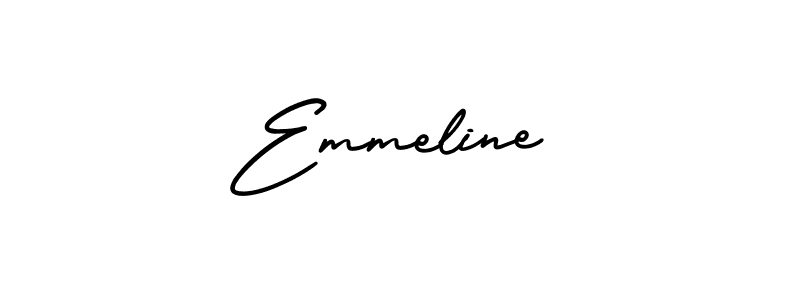 Use a signature maker to create a handwritten signature online. With this signature software, you can design (AmerikaSignatureDemo-Regular) your own signature for name Emmeline. Emmeline signature style 3 images and pictures png