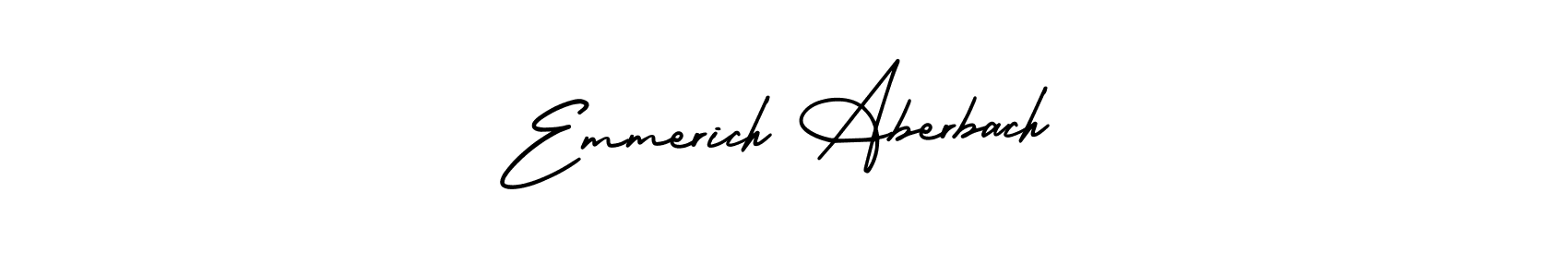 The best way (AmerikaSignatureDemo-Regular) to make a short signature is to pick only two or three words in your name. The name Emmerich Aberbach include a total of six letters. For converting this name. Emmerich Aberbach signature style 3 images and pictures png