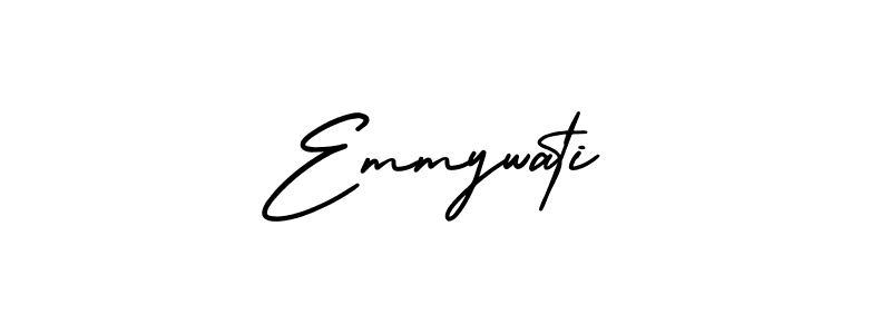 How to make Emmywati name signature. Use AmerikaSignatureDemo-Regular style for creating short signs online. This is the latest handwritten sign. Emmywati signature style 3 images and pictures png