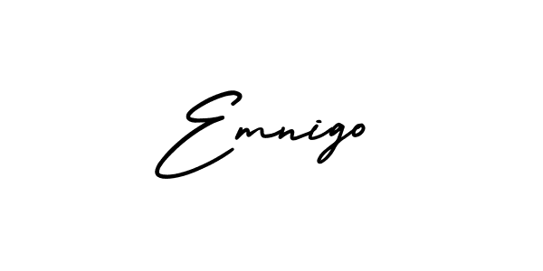 Make a beautiful signature design for name Emnigo. With this signature (AmerikaSignatureDemo-Regular) style, you can create a handwritten signature for free. Emnigo signature style 3 images and pictures png