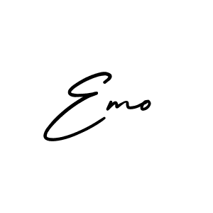 The best way (AmerikaSignatureDemo-Regular) to make a short signature is to pick only two or three words in your name. The name Emo include a total of six letters. For converting this name. Emo signature style 3 images and pictures png
