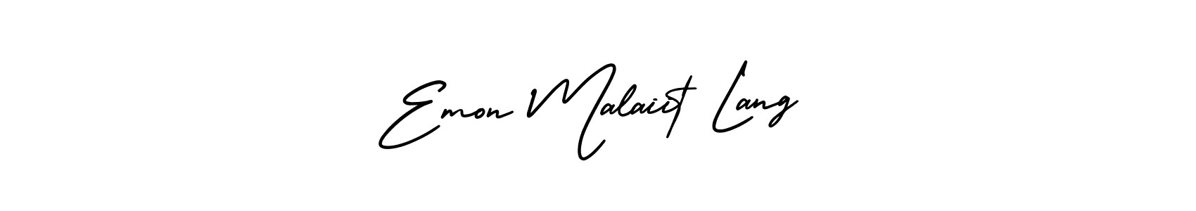 Similarly AmerikaSignatureDemo-Regular is the best handwritten signature design. Signature creator online .You can use it as an online autograph creator for name Emon Malaiit Lang. Emon Malaiit Lang signature style 3 images and pictures png