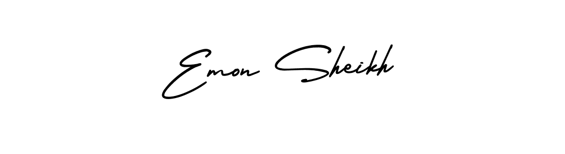Emon Sheikh stylish signature style. Best Handwritten Sign (AmerikaSignatureDemo-Regular) for my name. Handwritten Signature Collection Ideas for my name Emon Sheikh. Emon Sheikh signature style 3 images and pictures png