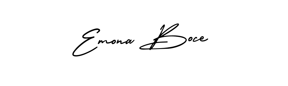 if you are searching for the best signature style for your name Emona Boce. so please give up your signature search. here we have designed multiple signature styles  using AmerikaSignatureDemo-Regular. Emona Boce signature style 3 images and pictures png