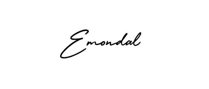 Use a signature maker to create a handwritten signature online. With this signature software, you can design (AmerikaSignatureDemo-Regular) your own signature for name Emondal. Emondal signature style 3 images and pictures png