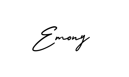 Similarly AmerikaSignatureDemo-Regular is the best handwritten signature design. Signature creator online .You can use it as an online autograph creator for name Emony. Emony signature style 3 images and pictures png