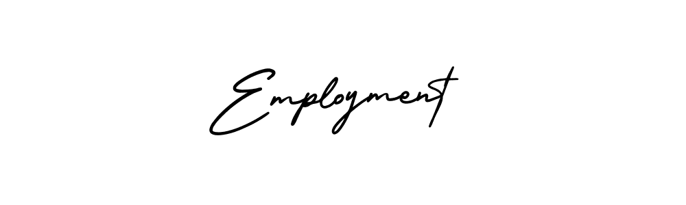 You should practise on your own different ways (AmerikaSignatureDemo-Regular) to write your name (Employment) in signature. don't let someone else do it for you. Employment signature style 3 images and pictures png