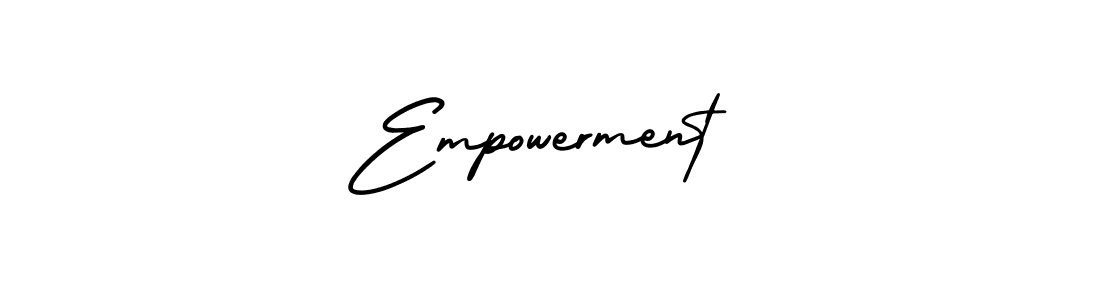 How to make Empowerment name signature. Use AmerikaSignatureDemo-Regular style for creating short signs online. This is the latest handwritten sign. Empowerment signature style 3 images and pictures png