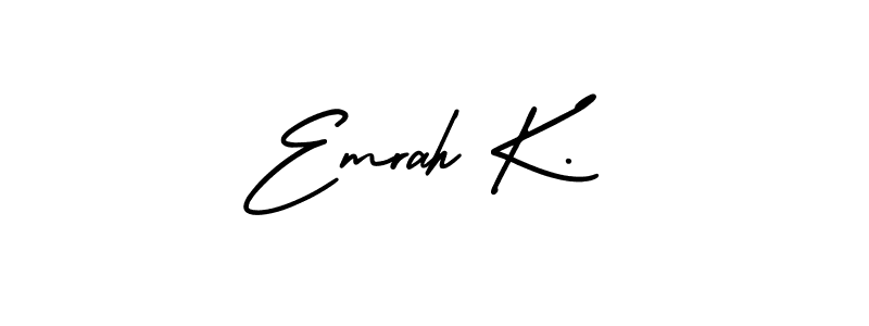 Make a short Emrah K. signature style. Manage your documents anywhere anytime using AmerikaSignatureDemo-Regular. Create and add eSignatures, submit forms, share and send files easily. Emrah K. signature style 3 images and pictures png