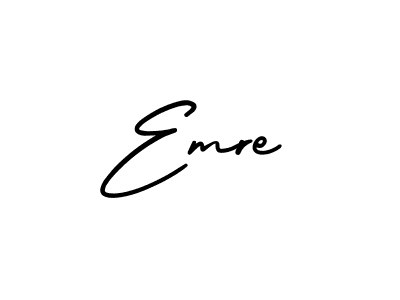 How to make Emre name signature. Use AmerikaSignatureDemo-Regular style for creating short signs online. This is the latest handwritten sign. Emre signature style 3 images and pictures png