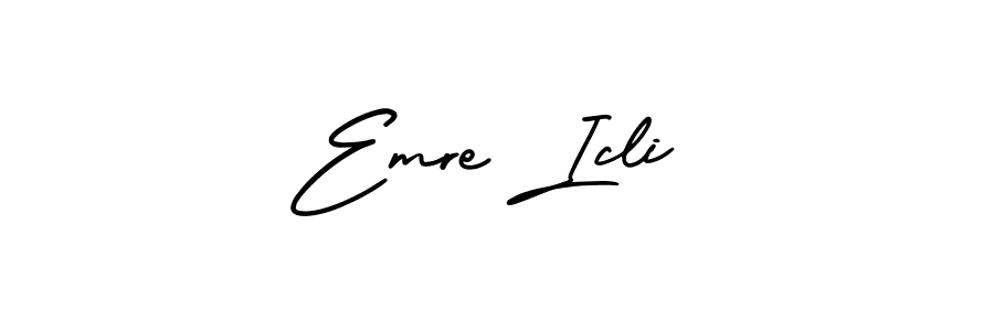 This is the best signature style for the Emre Icli name. Also you like these signature font (AmerikaSignatureDemo-Regular). Mix name signature. Emre Icli signature style 3 images and pictures png