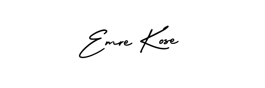 How to make Emre Kose name signature. Use AmerikaSignatureDemo-Regular style for creating short signs online. This is the latest handwritten sign. Emre Kose signature style 3 images and pictures png