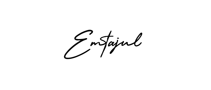 Emtajul stylish signature style. Best Handwritten Sign (AmerikaSignatureDemo-Regular) for my name. Handwritten Signature Collection Ideas for my name Emtajul. Emtajul signature style 3 images and pictures png