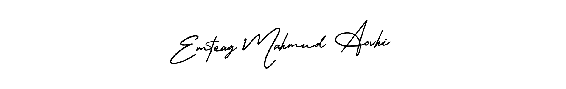 Create a beautiful signature design for name Emteag Mahmud Aovhi. With this signature (AmerikaSignatureDemo-Regular) fonts, you can make a handwritten signature for free. Emteag Mahmud Aovhi signature style 3 images and pictures png