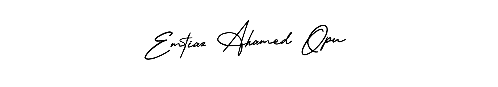 Design your own signature with our free online signature maker. With this signature software, you can create a handwritten (AmerikaSignatureDemo-Regular) signature for name Emtiaz Ahamed Opu. Emtiaz Ahamed Opu signature style 3 images and pictures png