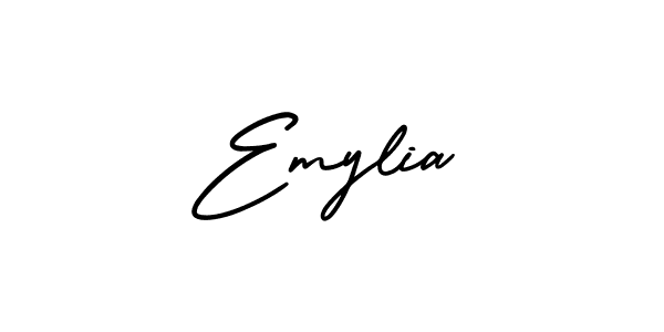 Similarly AmerikaSignatureDemo-Regular is the best handwritten signature design. Signature creator online .You can use it as an online autograph creator for name Emylia. Emylia signature style 3 images and pictures png