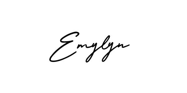 Best and Professional Signature Style for Emylyn. AmerikaSignatureDemo-Regular Best Signature Style Collection. Emylyn signature style 3 images and pictures png